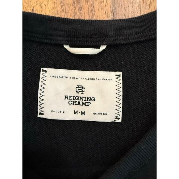 Reigning Champ Men's Black Long Sleeves Crew Neck Sweatshirt Size Medium - Picture 9 of 11